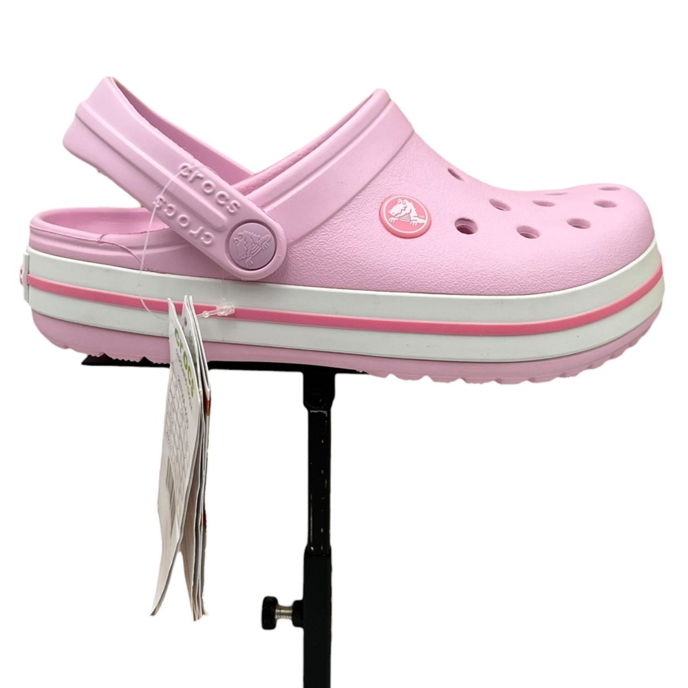 Crocs Big Girls Slip-on Clogs Size 3 (J3) Light Pink Water Friendly Lightweight